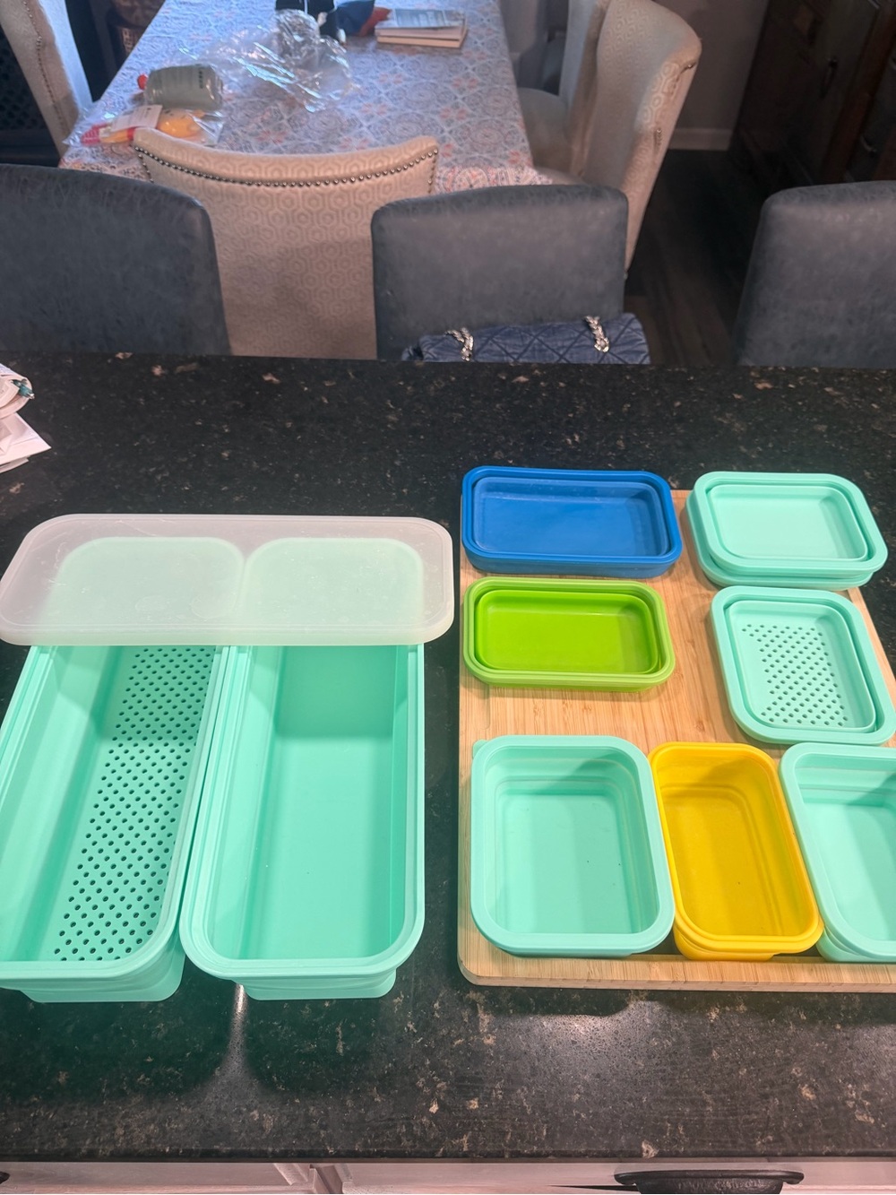 Tidyboard wood cutting board and storage set 12pc set - lightly used